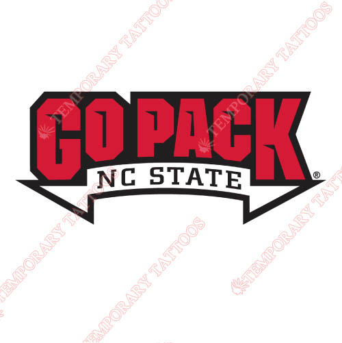 North Carolina State Wolfpack Customize Temporary Tattoos Stickers NO.5504